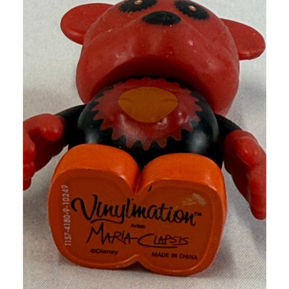 Disney Vinylmation Urban Series 5 Red and Black Gear Bear 3" Collectible Figure - Picture 3 of 3